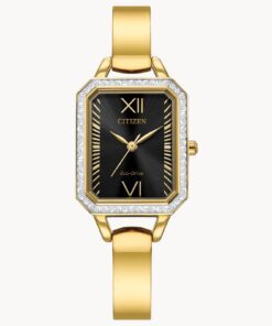 Silhouette Crystal Gold Tone Ladies Watch