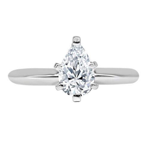 Solitaire 0.54 Carat Pear Engagement Ring