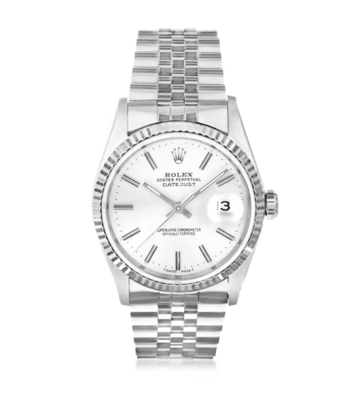 Date Just Jubilee White Dial 16030 36mm Fluted Band
