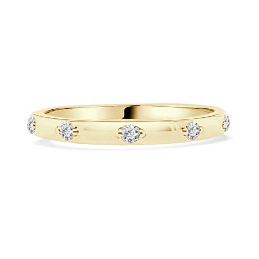 5 Stone Station Stackable 0.10 Carat Ring