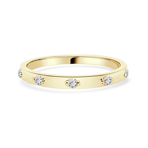 5 Stone Station Stackable 0.10 Carat Ring