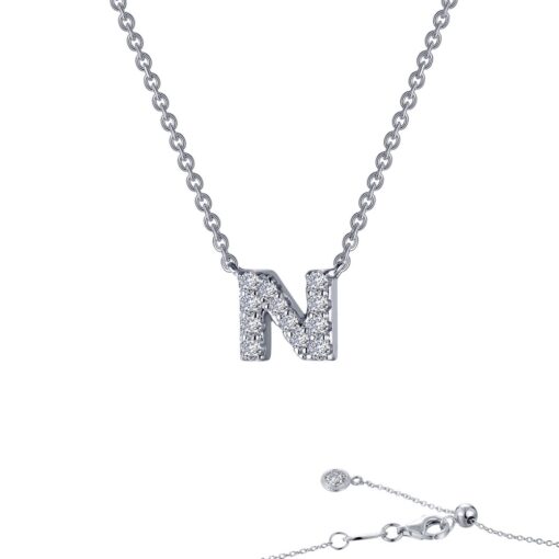 Block Letter N 0.41 Carat Necklace