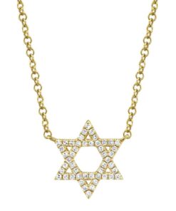 Star of David 0.11 Carat Necklace