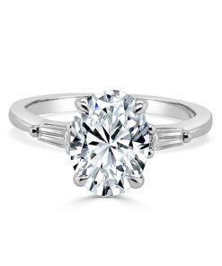 Side Stones 1.76 Carat Oval Engagement Ring