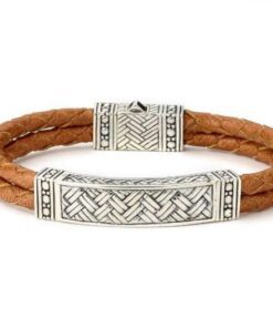 Leather Basket Weave Bracelet
