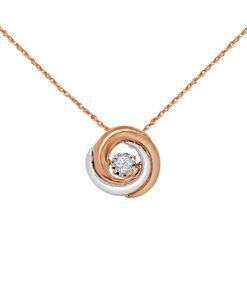 Round Intertwined 0.08 Carat Necklace
