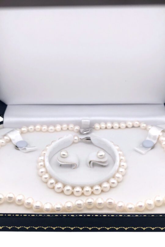 Set With Bracelet And Earrings Freshwater Necklace