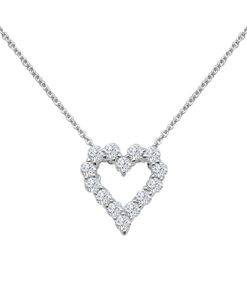 Shared Prong Heart 0.25 Carat Necklace