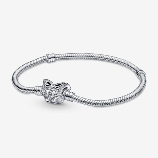 Snake Chain With Butterfly Clasp Bracelet