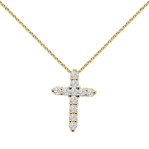 Small Cross 0.48 Carat Necklace