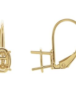 Four Prong Lever Back Drop Earrings