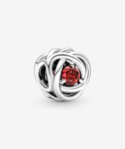Red Eternity Circle July Charm