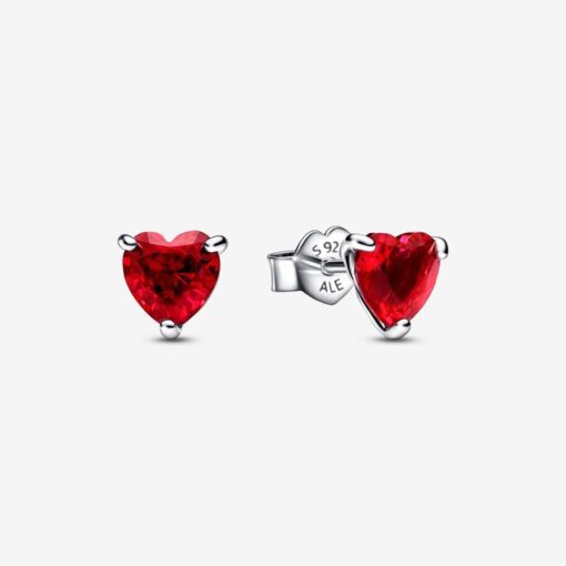 Red Heart Stud Earrings Earrings