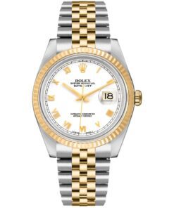 Date Just Jubilee White Roman 16233 36mm Fluted Band