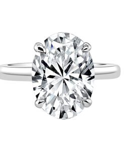 Solitaire 4.03 Carat Oval Engagement Ring