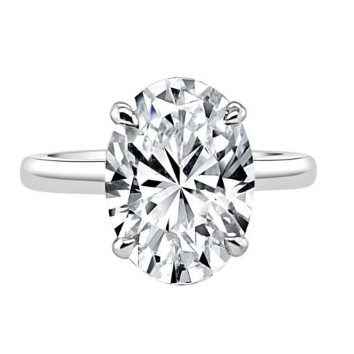 Solitaire 4.03 Carat Oval Engagement Ring