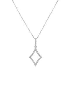 Diamond Shaped Drop 0.33 Carat 16-18 Inch Necklace