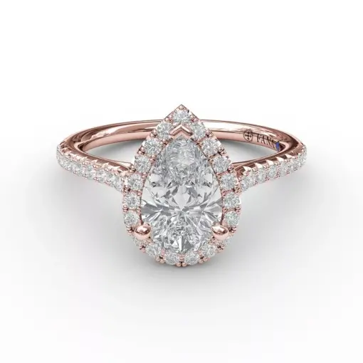 Pear Halo Engagement Mounting