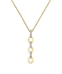 Oval Link 0.07 Carat 18 Inch Necklace