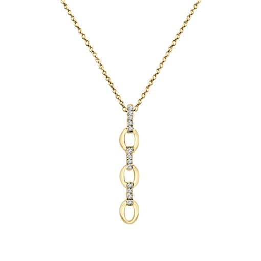 Oval Link 0.07 Carat 18 Inch Necklace