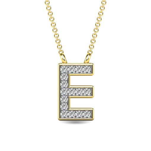 Initial E 0.05 Carat 18 Inch Necklace