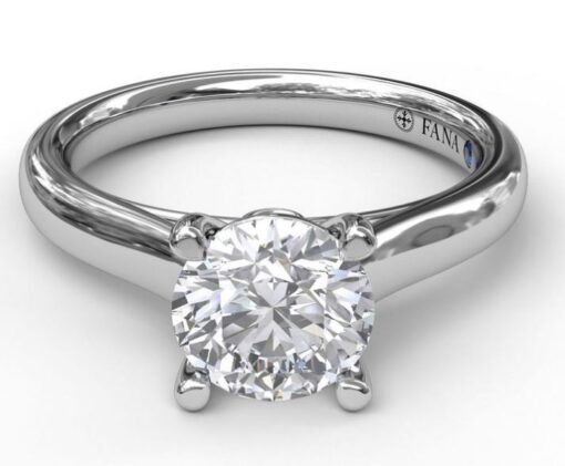 Polished Solitaire Engagement Mounting
