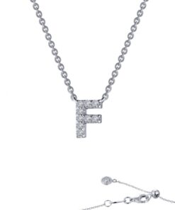 Block Letter F 0.36 Carat 20 Inch Necklace