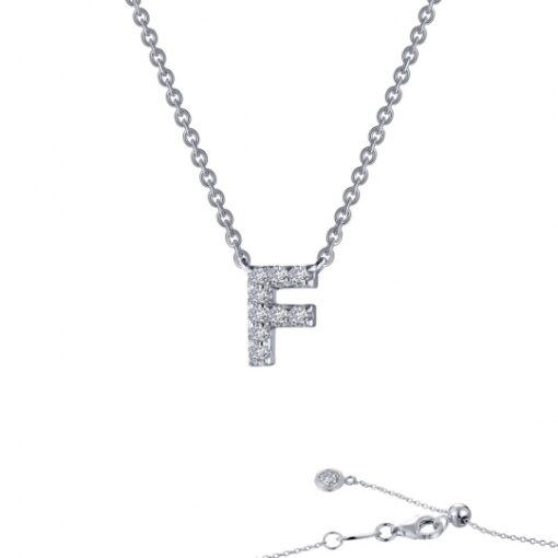 Block Letter F 0.36 Carat 20 Inch Necklace
