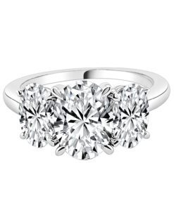 3-Stone 1.51 Carat Oval Engagement Ring