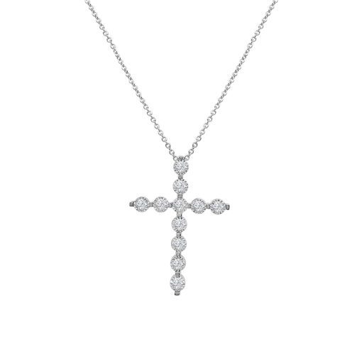 Miracle Set Cable Cross 0.33 Carat Necklace