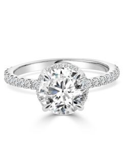 2.00 Carat Round Lab Diamond & Lab Diamond Engagement Ring