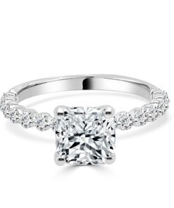1.50 Carat Cushion Lab Diamond & Lab Diamond Engagement Ring