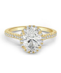Oval & Diamond Engagement Mounting