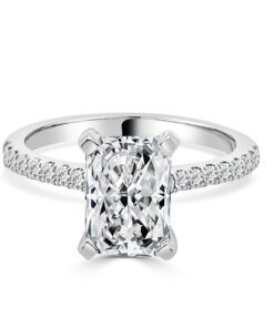 2.07 Carat Radiant Lab Diamond & Lab Diamond Engagement Ring