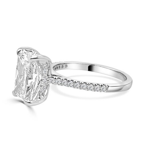 4.00 Carat Radiant Lab Diamond & Lab Diamond Engagement Ring