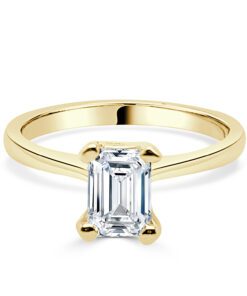 1.00 Carat Emerald Lab Diamond Engagement Ring