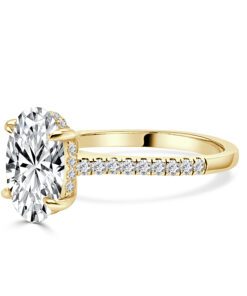 3.06 Carat Oval Lab Diamond & Lab Diamond Engagement Ring