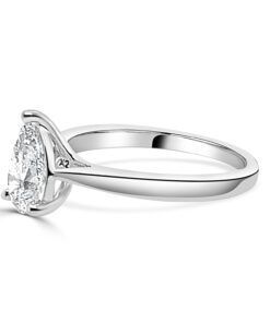 1.00 Carat Pear Lab Diamond Engagement Ring